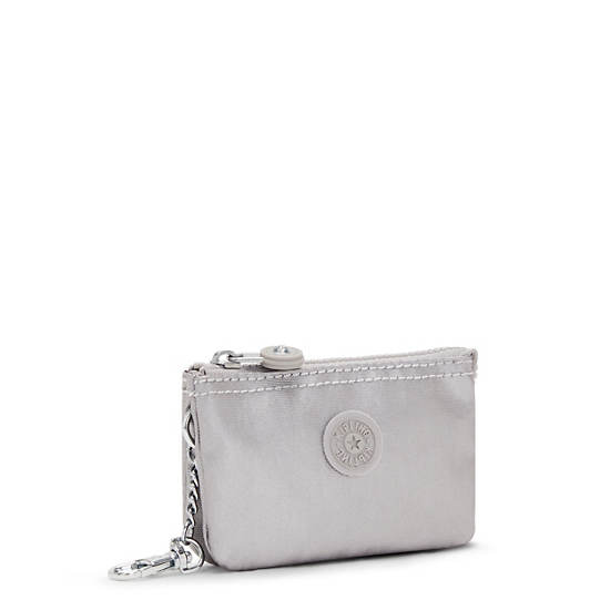 Kipling Creativity Mini Metallic Pouch Keychain Taske Sølv | DK 2101EB